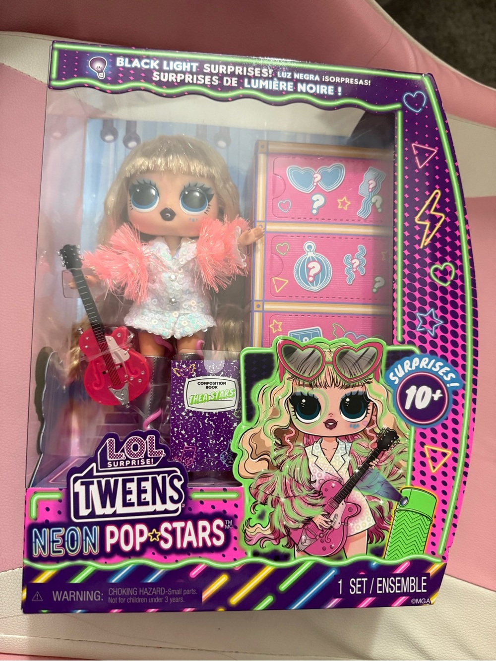 L.O.L. Surprise! Tweens Neon Pop Stars Doll – Pink & White Outfit